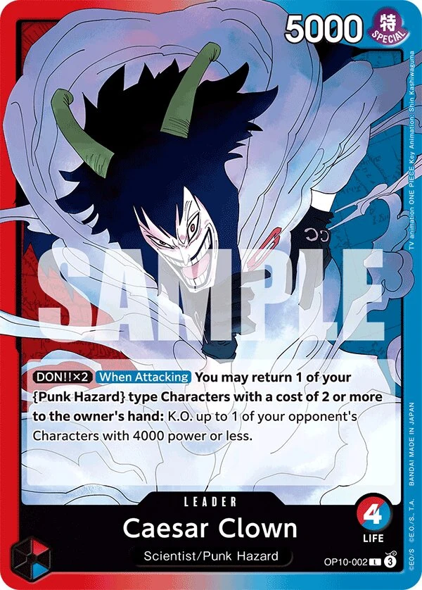 Carte One Piece anglaise Caesar Clown OP10-002 L