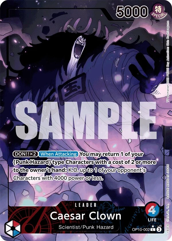 Carte One Piece anglaise Caesar Clown OP10-002 L