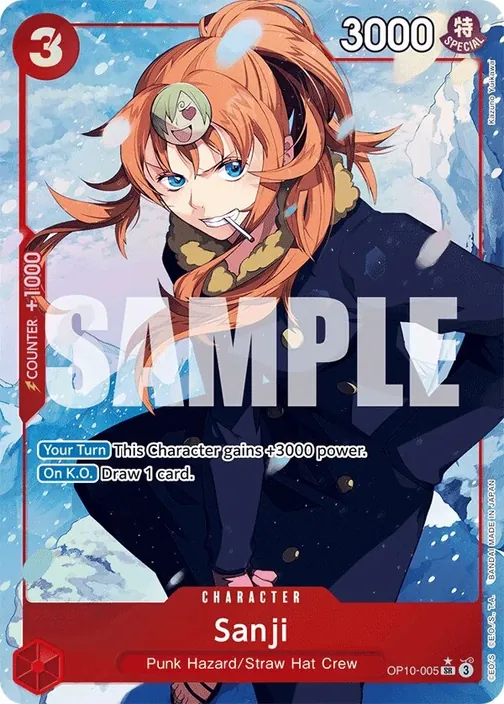 Carte One Piece anglaise OP10-005 Sanji (version 2)