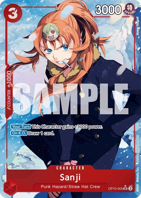Carte One Piece anglaise Sanji OP10-005 SR