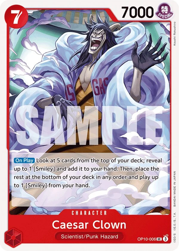 Carte One Piece anglaise Caesar Clown OP10-006 UC