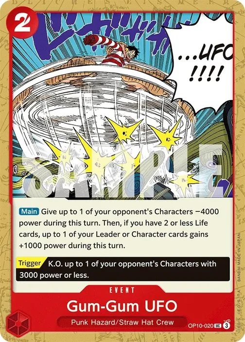 Carte One Piece anglaise OP10-020 Gum-Gum UFO
