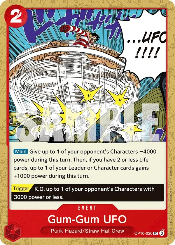 Carte One Piece anglaise Gum-Gum UFO OP10-020 UC