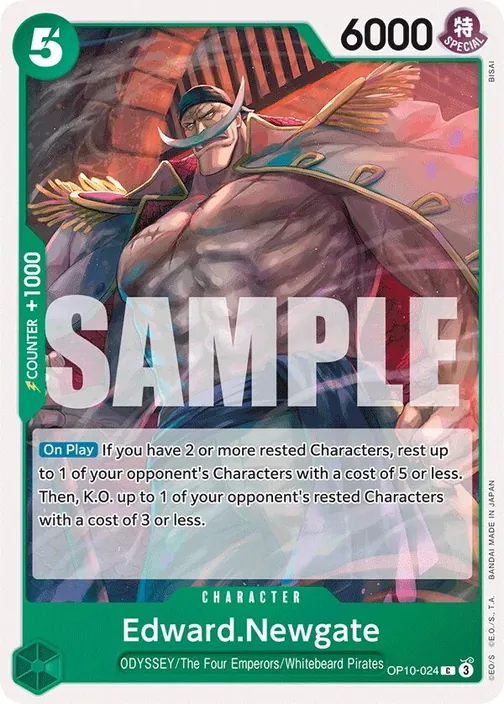 Carte One Piece anglaise OP10-024 Edward.Newgate