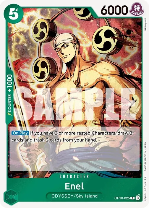 Carte One Piece anglaise OP10-025 Enel