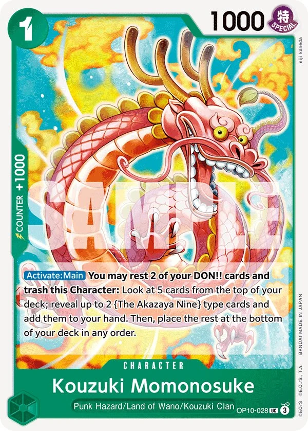 Carte One Piece anglaise Kouzuki Momonosuke OP10-028 UC