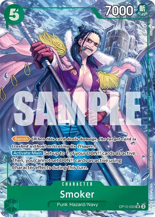 Carte One Piece anglaise OP10-030 Smoker (version 2)