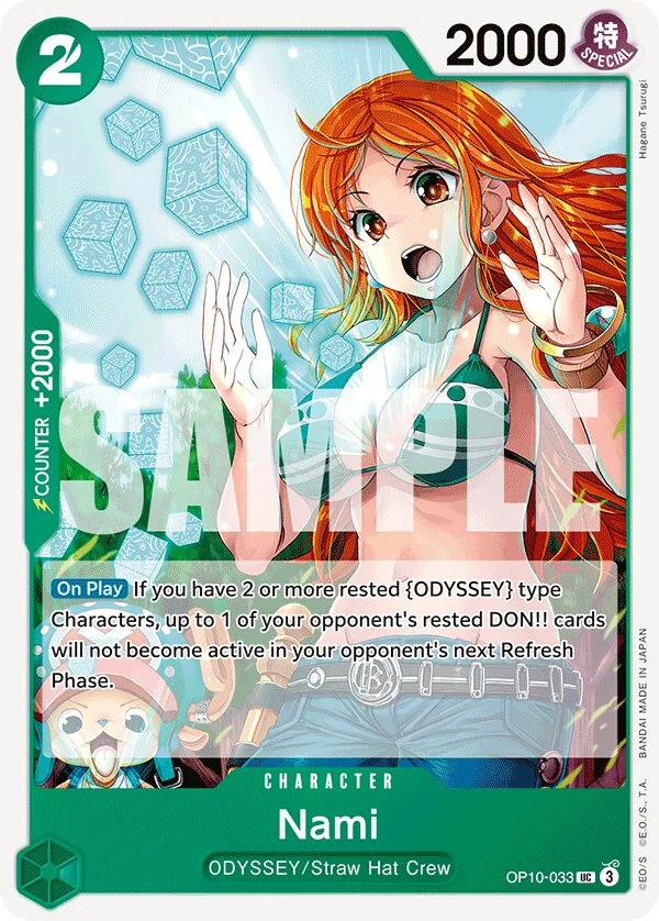 Carte One Piece anglaise Nami OP10-033 UC
