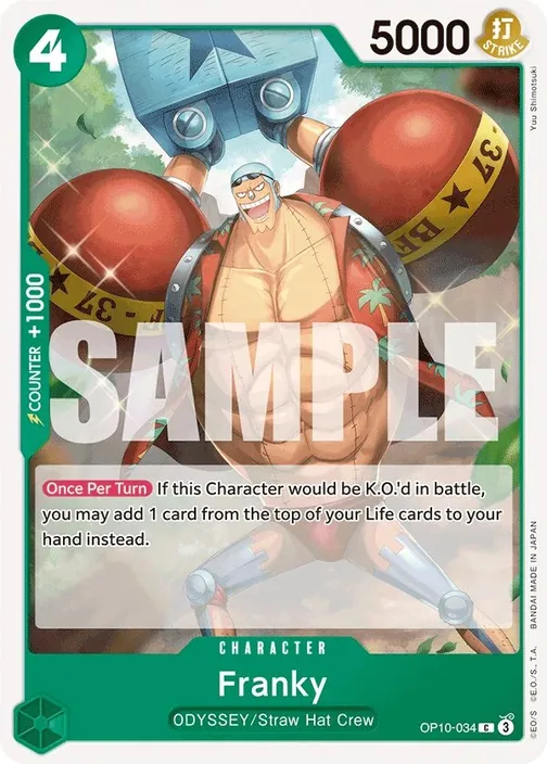 Carte One Piece anglaise OP10-034 Franky