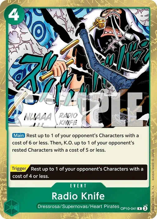 Carte One Piece anglaise OP10-041 Radio Knife