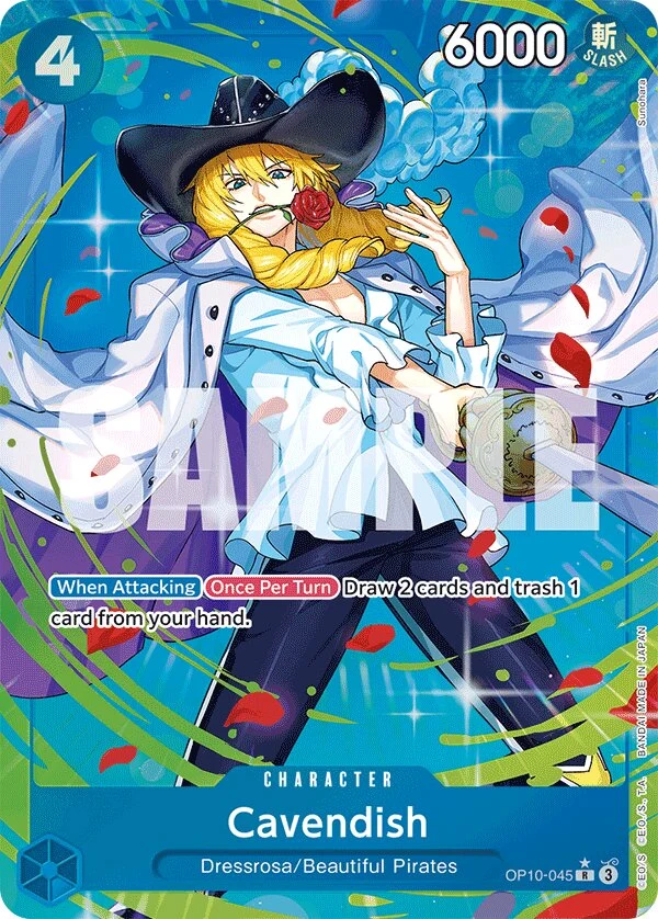 Carte One Piece anglaise Cavendish OP10-045 R