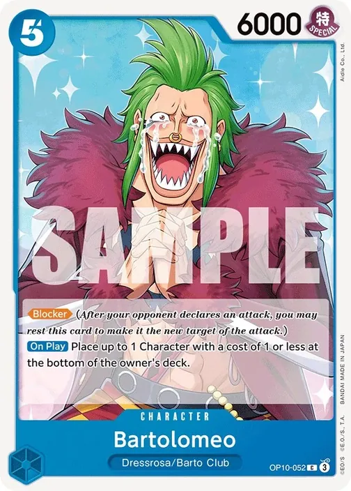 Carte One Piece anglaise OP10-052 Bartolomeo