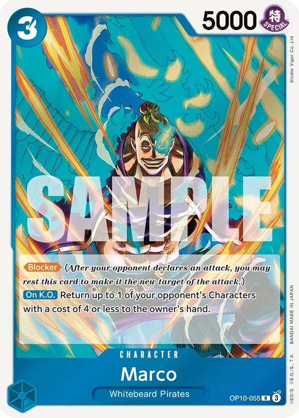 Carte One Piece anglaise Marco OP10-055 R