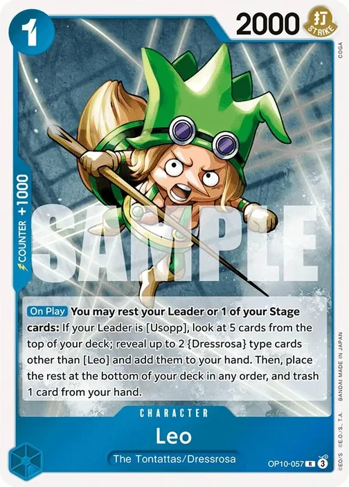 Carte One Piece anglaise OP10-057 Leo
