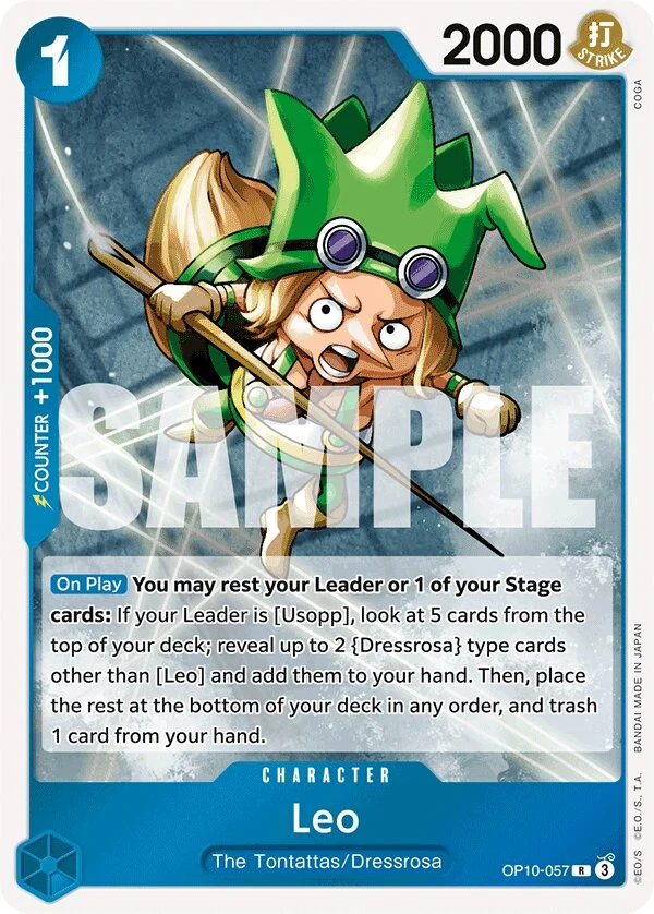 Carte One Piece anglaise Leo OP10-057 R