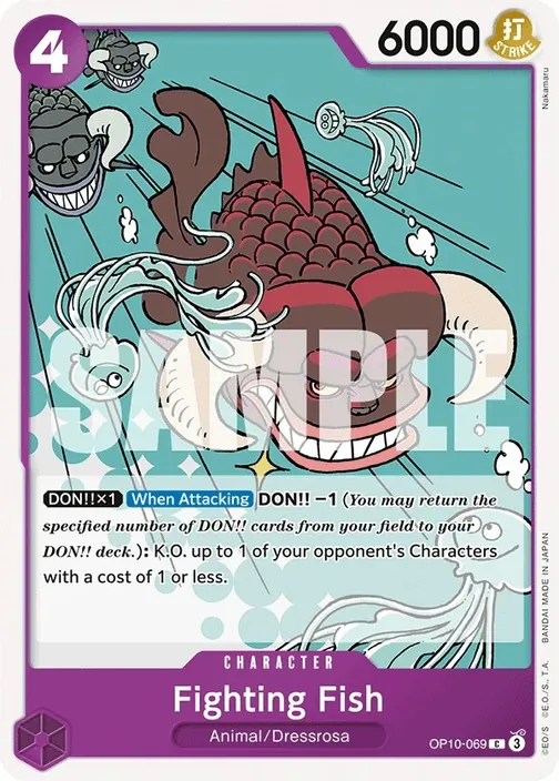 Carte One Piece anglaise OP10-069 Fighting Fish