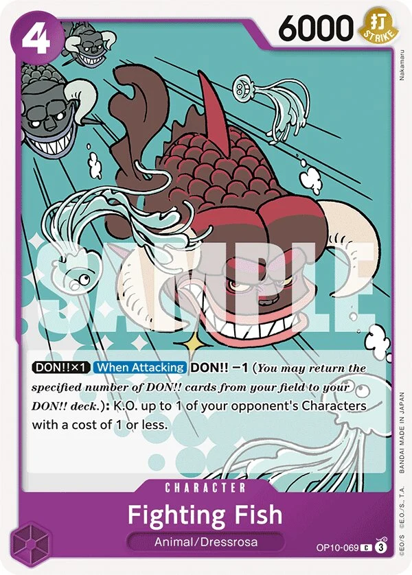 Carte One Piece anglaise Fighting Fish OP10-069 C