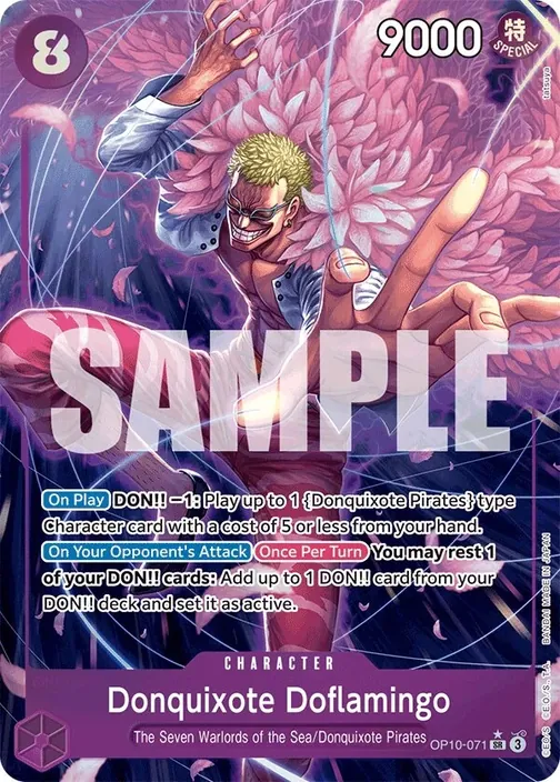 Carte One Piece anglaise OP10-071 Donquixote Doflamingo (version 2)