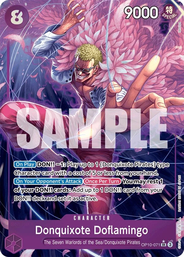 Carte One Piece anglaise Donquixote Doflamingo OP10-071 SR