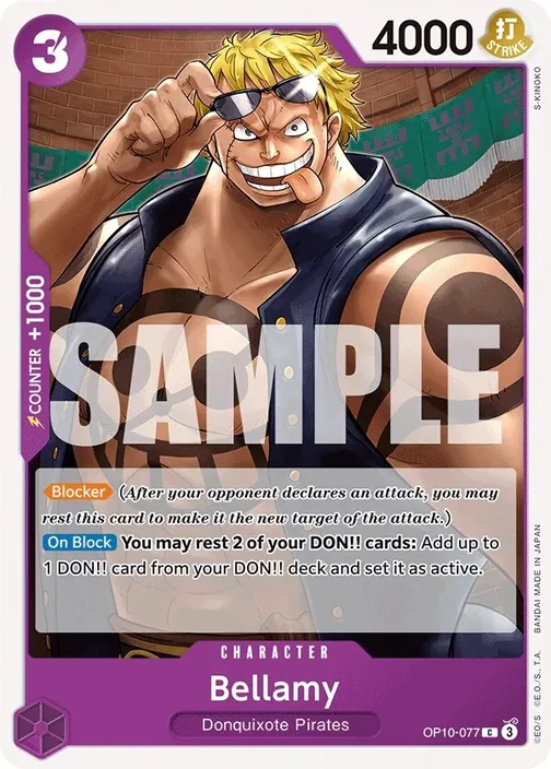 Carte One Piece anglaise OP10-077 Bellamy