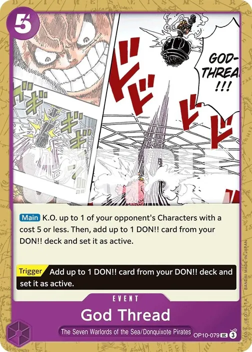 Carte One Piece anglaise OP10-079 God Thread