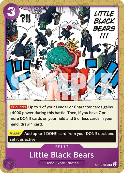 Carte One Piece anglaise OP10-080 Little Black Bears