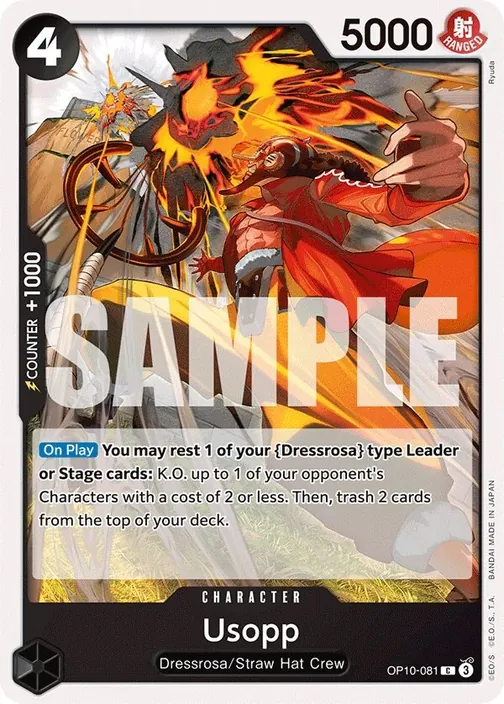 Carte One Piece anglaise OP10-081 Usopp