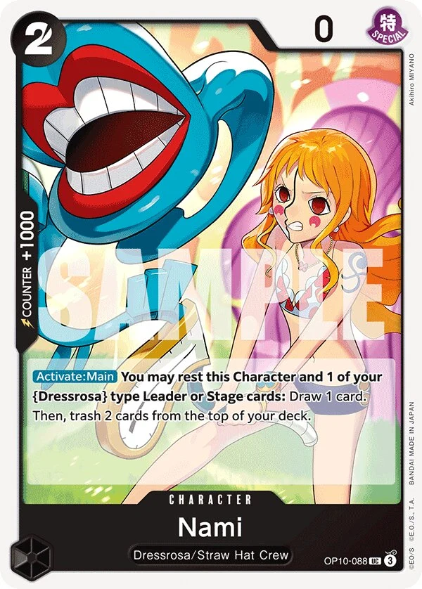 Carte One Piece anglaise Nami OP10-088 UC