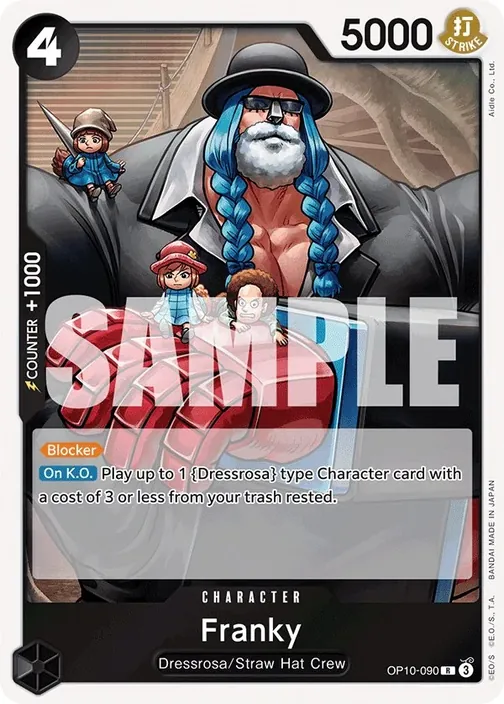 Carte One Piece anglaise OP10-090 Franky