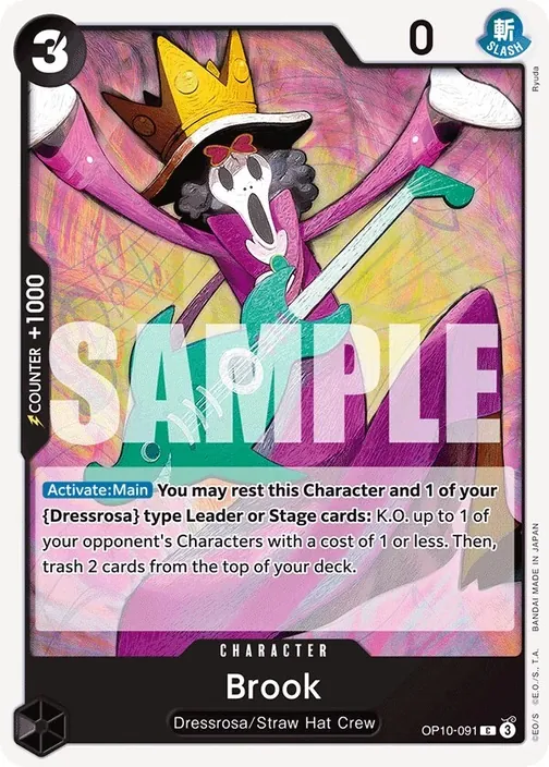 Carte One Piece anglaise OP10-091 Brook