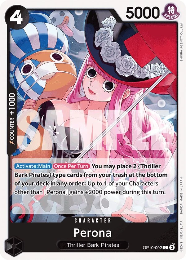 Carte One Piece anglaise Perona OP10-092 C