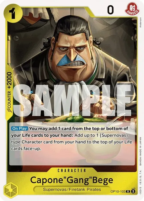 Carte One Piece anglaise OP10-103 Capone"Gang"Bege
