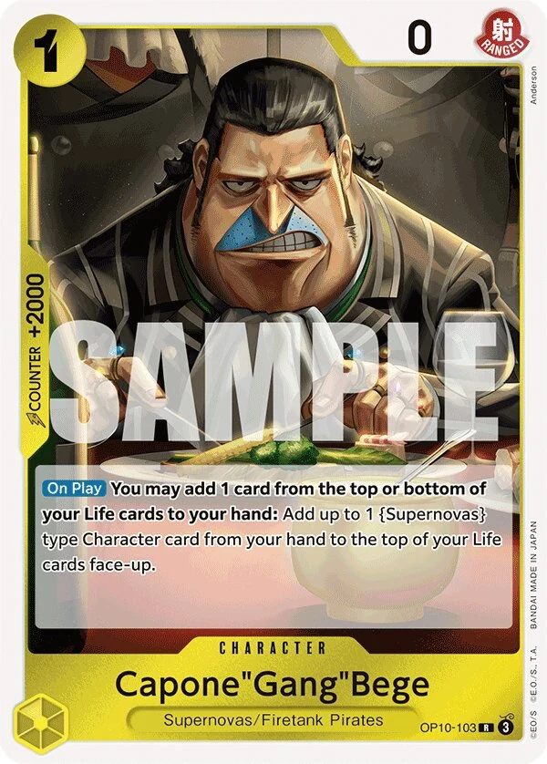 Carte One Piece anglaise Capone"Gang"Bege OP10-103 R