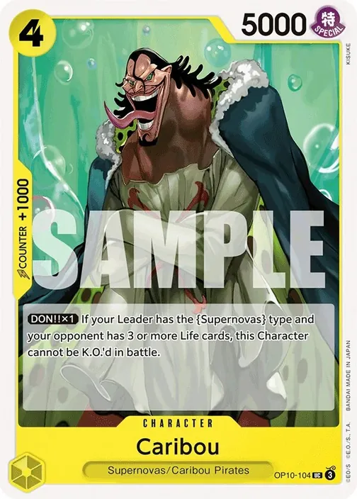 Carte One Piece anglaise OP10-104 Caribou