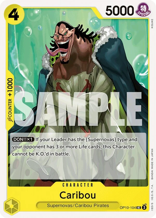 Carte One Piece anglaise Caribou OP10-104 UC