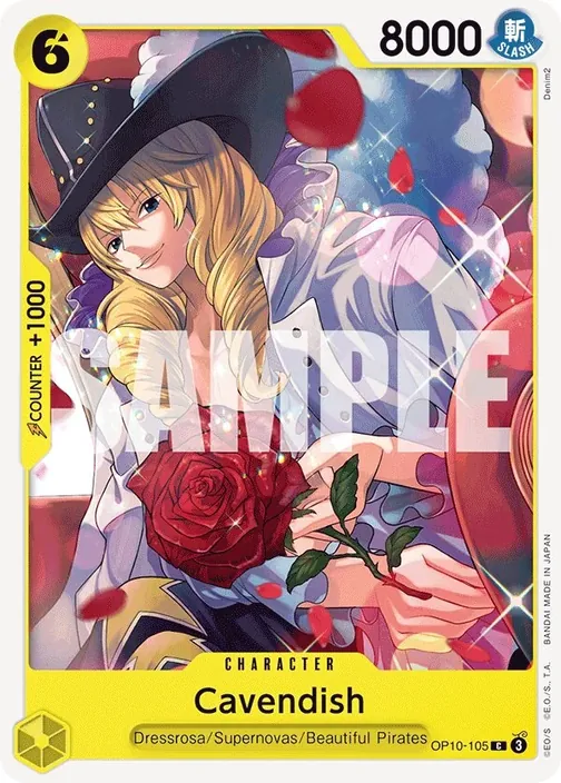 Carte One Piece anglaise OP10-105 Cavendish