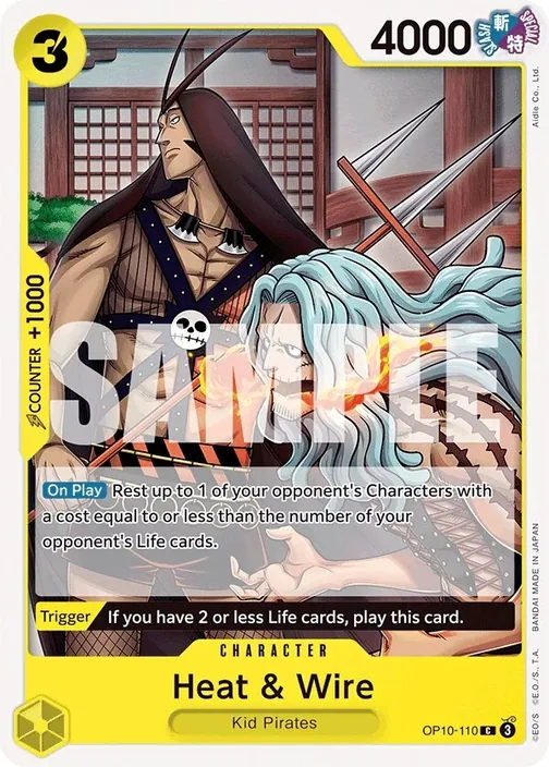 Carte One Piece anglaise OP10-110 Heat & Wire