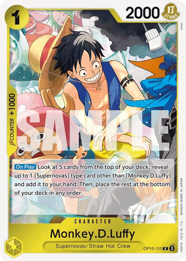 Carte One Piece anglaise Monkey.D.Luffy OP10-111 R