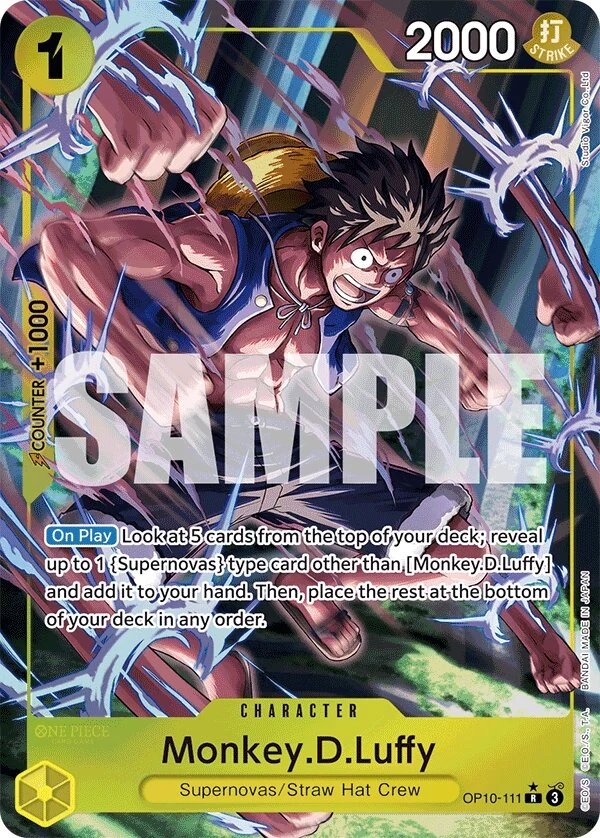 Carte One Piece anglaise Monkey.D.Luffy OP10-111 R