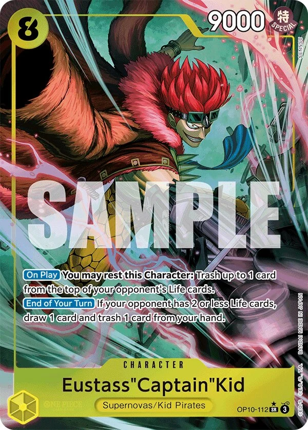 Carte One Piece anglaise Eustass"Captain"Kid OP10-112 SR