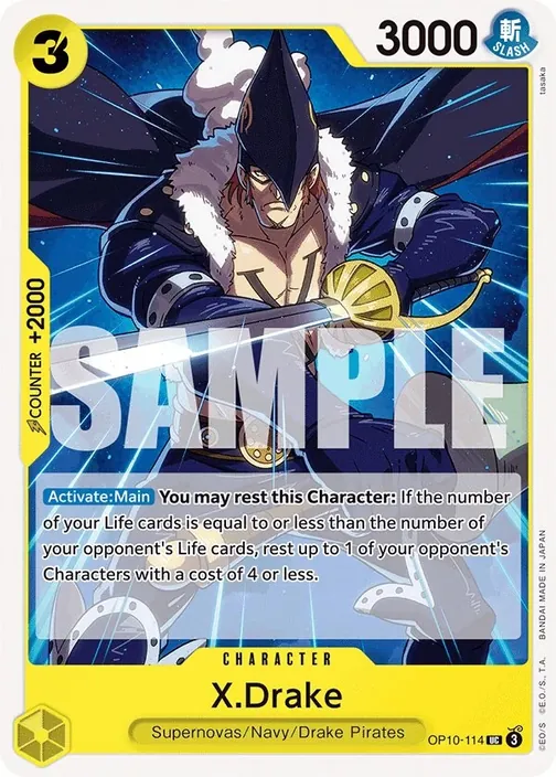 Carte One Piece anglaise OP10-114 X.Drake