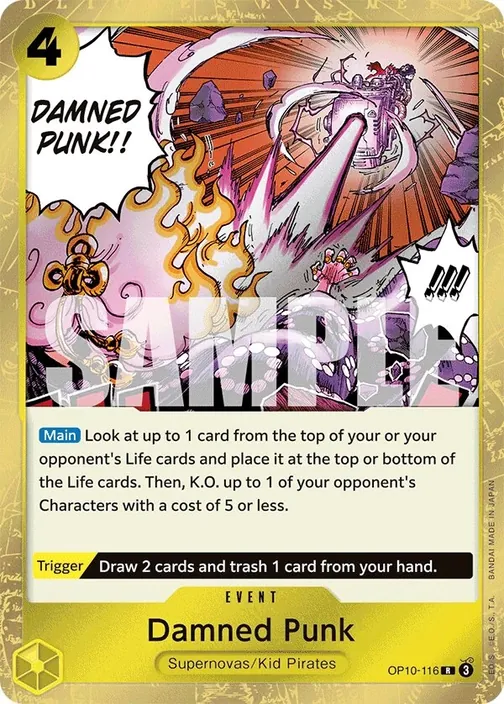 Carte One Piece anglaise OP10-116 Damned Punk