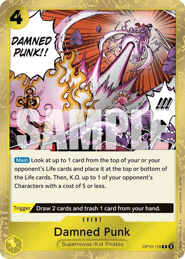 Carte One Piece anglaise Damned Punk OP10-116 R