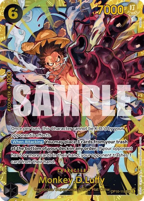 Carte One Piece anglaise OP10-118 Monkey.D.Luffy