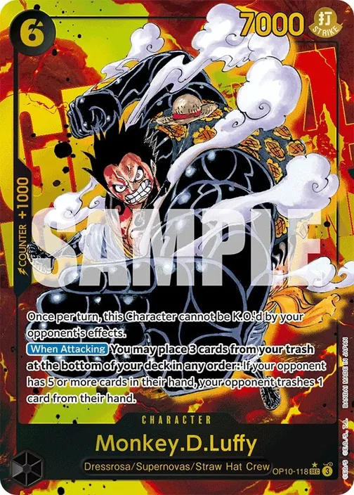 Carte One Piece anglaise OP10-118 Monkey.D.Luffy (version 2)