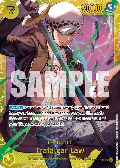 Carte One Piece anglaise OP10-119 Trafalgar Law