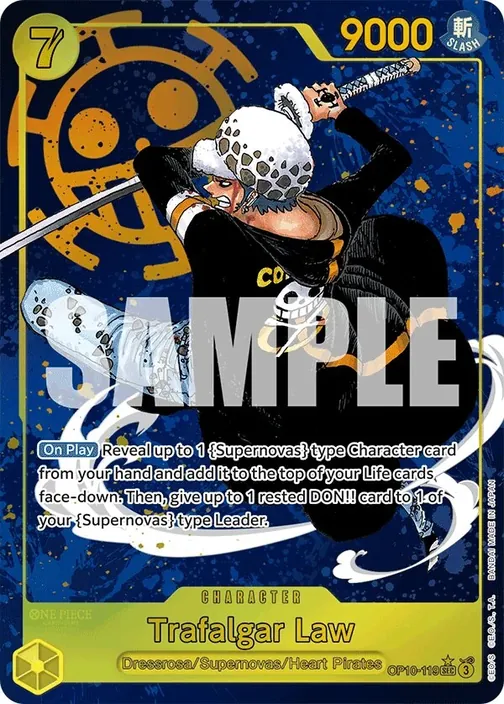 Carte One Piece anglaise OP10-119 Trafalgar Law (version 2)