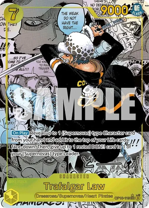 Carte One Piece anglaise OP10-119 Trafalgar Law (version 3)