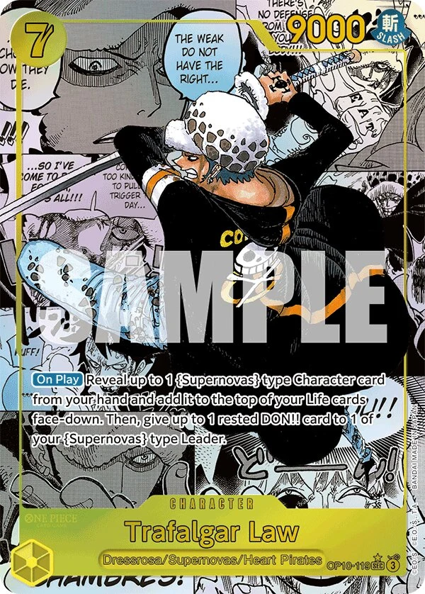 Carte One Piece anglaise Trafalgar Law OP10-119 SEC