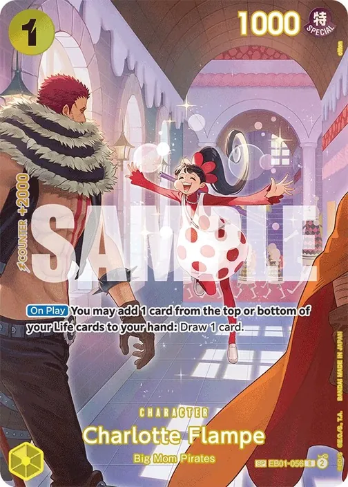 Carte One Piece anglaise EB01-056 Charlotte Flampe (version 3)